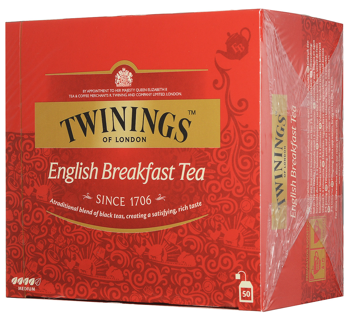 Twinings English Breakfast Tea черный чай в пакетиках, 50 шт070177078904 Twinings English Breakfast Tea черный чай в пакетиках, 50 шт070177078904Twinings English Breakfast- классическая смесь черных чаев с насыщенным и приятным вкусом.