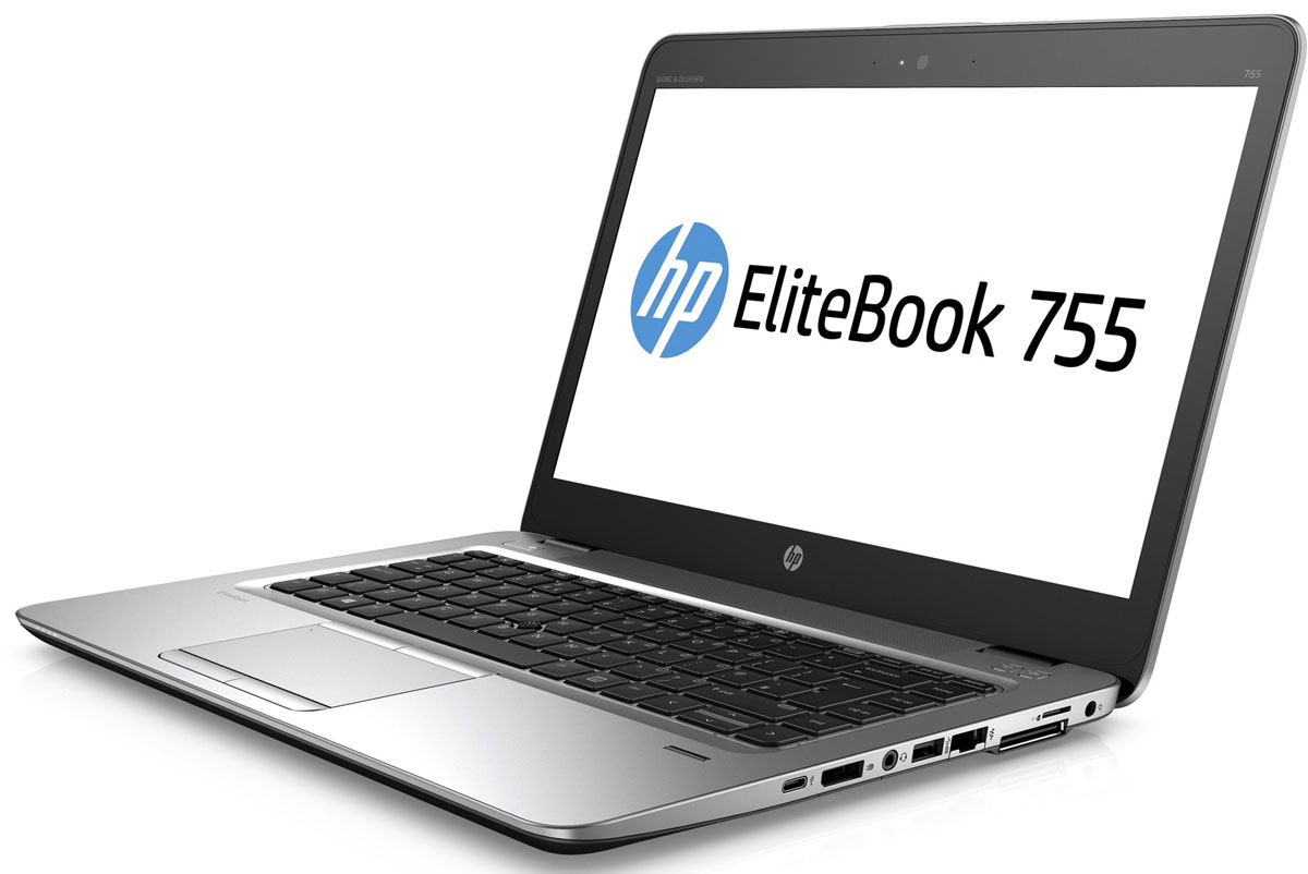 HP EliteBook 755 G3, Silver Black Metal (P4T44EA)P4T44EA HP EliteBook 755 G3, Silver Black Metal (P4T44EA)P4T44EAОткройте для себя возможности тонкого, легкого и недорогого ноутбука HP EliteBook 755. Его мощные средства для совместной работы и связи помогут в решении важных задач и обеспечат развитие бизнеса. Ультратонкий корпус ноутбука оснащен всеми необходимыми разъемами, благодаря чему вам больше не понадобятся дополнительные переходники. Ультратонкий ноутбук HP EliteBook 755 толщиной всего 19,4 мм обладает разъемами VGA, Display Port, RJ-45, а также поддерживает подключение док-станций.Ультратонкие ноутбуки HP EliteBook 755 — это лучший выбор для повышения эффективности работы.Новый гибридный процессор AMD PRO A10 со встроенным графическим адаптером Radeon R6 обеспечит небывалую производительность приложений. Используйте передовую технологию автоматического восстановления BIOS, HP Sure Start, для защиты устройства от атак. Используйте средства управления HP Touchpoint Manage и DASH для мониторинга работы ноутбука.Забудьте о стационарных телефонах: ноутбук HP EliteBook 755 с аудиосистемой Bang & Olufsen обеспечивает высокое качество звука для таких приложений, как Skype для бизнеса.Служба HP Sure Start обнаруживает атаки на систему BIOS и в случае ее повреждения выполняет автоматическое восстановление.Изображение на экране словно оживает благодаря технологии AMD Vivid Color, которая обеспечивает яркие и насыщенные цвета.Ноутбук поставляется с предустановленной ОС Windows 7 Профессиональная, а также с лицензией и носителями для ОС Windows 10 Профессиональная. Одновременно можно использовать только одну версию операционной системы Windows. Чтобы использовать другую версию, необходимо удалить текущую версию и установить новую. Перед удалением и установкой операционной системы сохраните все нужные вам данные (файлы, фотографии и т. д.).Точные характеристики зависят от модификации.Ноутбук сертифицирован EAC и имеет русифицированную клавиатуру и Руководство пользователя.