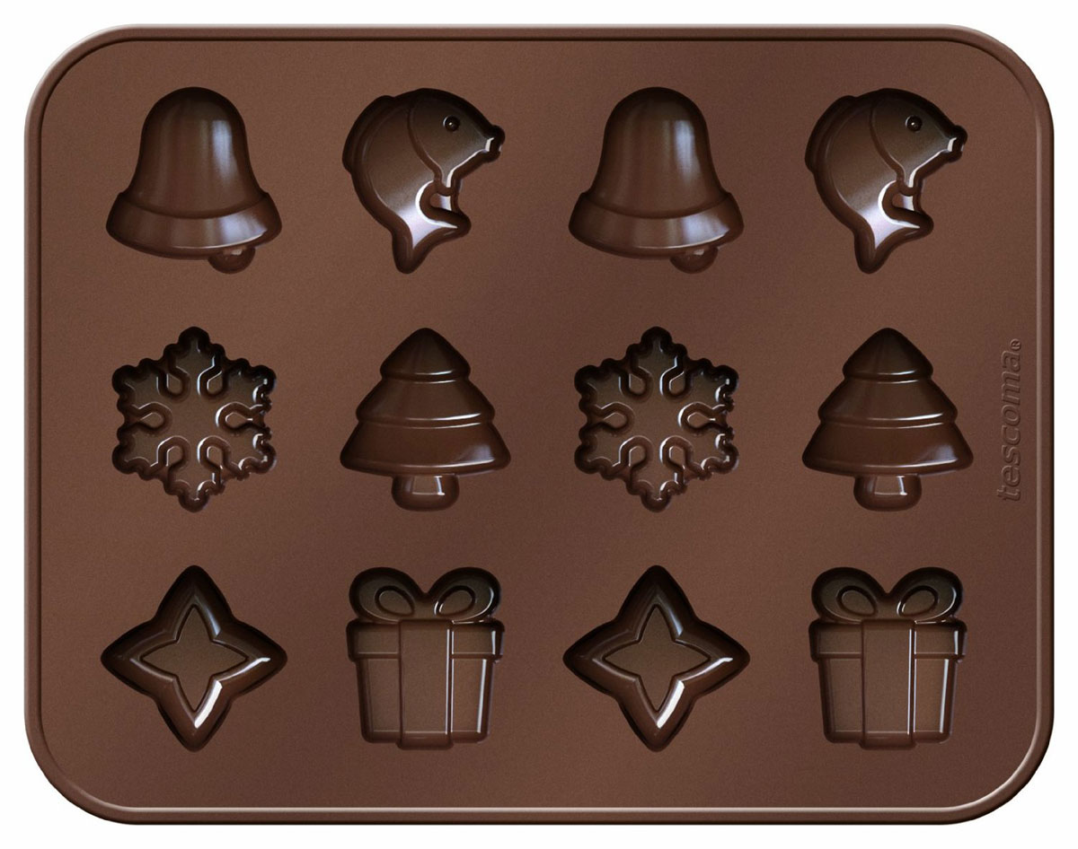 Формочки Tescoma DELICA CHOCO Рождественские мотивы, для шоколада629372 Формочки Tescoma DELICA CHOCO Рождественские мотивы, для шоколада629372Формочки Tescoma Delica Choco Рождественские мотивы отлично подходят для приготовления оригинальных шоколадных конфет и многих других деликатесов в домашних условиях и профессиональной гастрономии. Сделаны из высококачественного эластичного и термоустойчивого силикона, готовый шоколад не липнет и легко вынимается.