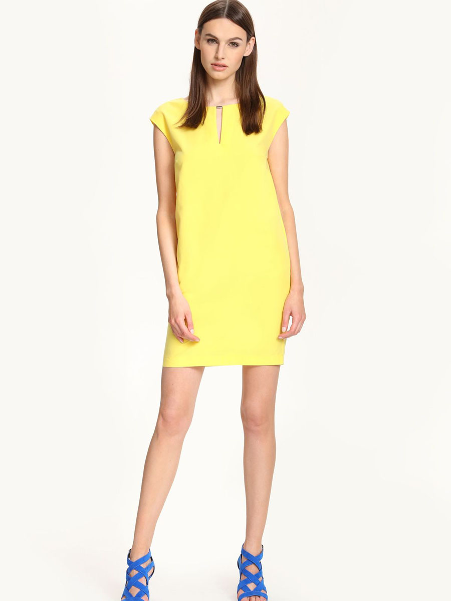 Платье Top Secret, цвет: ярко-желтый. STU0115ZO. Размер 34 (40)