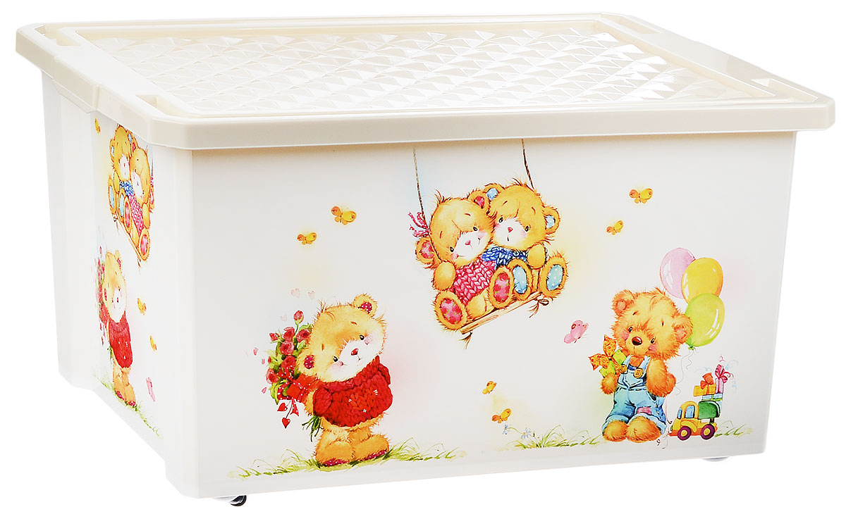 Little Angel Ящик для игрушек X-BOX Bears на колесах цвет белый 61 х 40,5 х 33 смLA1025IR_белый Little Angel Ящик для игрушек X-BOX Bears на колесах цвет белый 61 х 40,5 х 33 смLA1025IR_белыйДетский ящик для игрушек Little Angel X-BOX Bears на колесах выполнен из прочного материала и украшен забавным изображением. В нем можно удобно и компактно хранить белье, одежду, обувь или игрушки. Ящик оснащен плотно закрывающейся крышкой, которая защищает вещи от пыли, грязи и влаги. Изделие имеет четыре колеса.Такой ящик непременно привлечет внимание ребенка и станет незаменимым для хранения игрушек, книжек и других детских принадлежностей. Он отлично впишется в интерьер детской комнаты и поможет приучить ребенка к порядку.