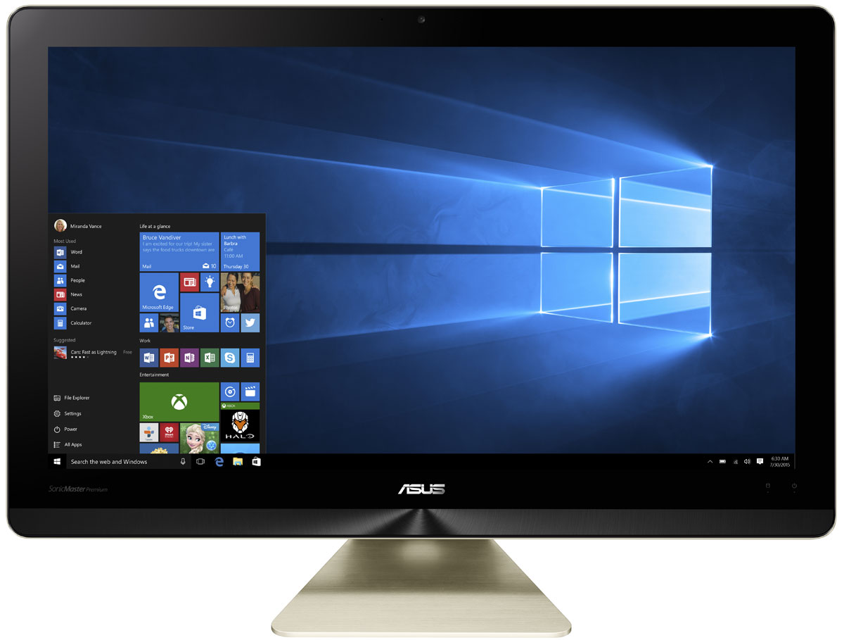 ASUS Zen AiO Pro Z220ICGK, Black Gold моноблок (Z220ICGK-GC051X)Z220ICGK-GC051X ASUS Zen AiO Pro Z220ICGK, Black Gold моноблок (Z220ICGK-GC051X)Z220ICGK-GC051XМоноблочный компьютер Zen AiO Pro - еще одно доказательство того, что современные технологии могут быть красивыми. Его алюминиевый корпус золотистого цвета с оригинальной текстурой поверхности идеально впишется в любой домашний интерьер.Zen AiO Pro не только великолепно выглядит, но и выдает великолепно выглядящее изображение, ведь его IPS-дисплей обладает разрешением 1920 x 1080, широкими углами обзора (178°) и точной цветопередачей. Компьютер обладает увеличенным цветовым охватом по сравнению с обычными мониторами и способен отображать 100% оттенков цветового пространства sRGB. Это означает более яркие, насыщенные цвета, равно как и более точное, реалистичное отображение каждого цветового оттенка.Это не только красивый, но и высокопроизводительный компьютер. В его изящном корпусе скрываются мощные компоненты, в том числе новейший процессор Intel Core i7, память современного типа DDR4, качественный жесткий диск и дискретная видеокарта геймерского класса GeForce GTX 960M. Все вместе они обеспечивают великолепную скорость работы любых приложений.Встроенная аудиосистема включает в себя 6 динамиков общей мощностью 16 ватт. Комплекс аппаратных и программных технологий под общим названием SonicMaster Premium наделяет этот моноблочный компьютер великолепным голосом при воспроизведении музыки, в играх и любых других мультимедийных приложениях.Каждый покупатель Zen AiO Pro получает бесплатный доступ к онлайн-хранилищу ASUS WebStorage объемом 100 ГБ сроком на 1 год. WebStorage - это современный облачный сервис для хранения файлов и доступа к ним с любого устройства, подключенного к интернету. Поддерживаются автоматическая синхронизация и различные варианты обмена файлами с другими пользователями.Точные характеристики зависят от модели.Компьютер сертифицирован EAC и имеет русифицированную клавиатуру и Руководство пользователя.