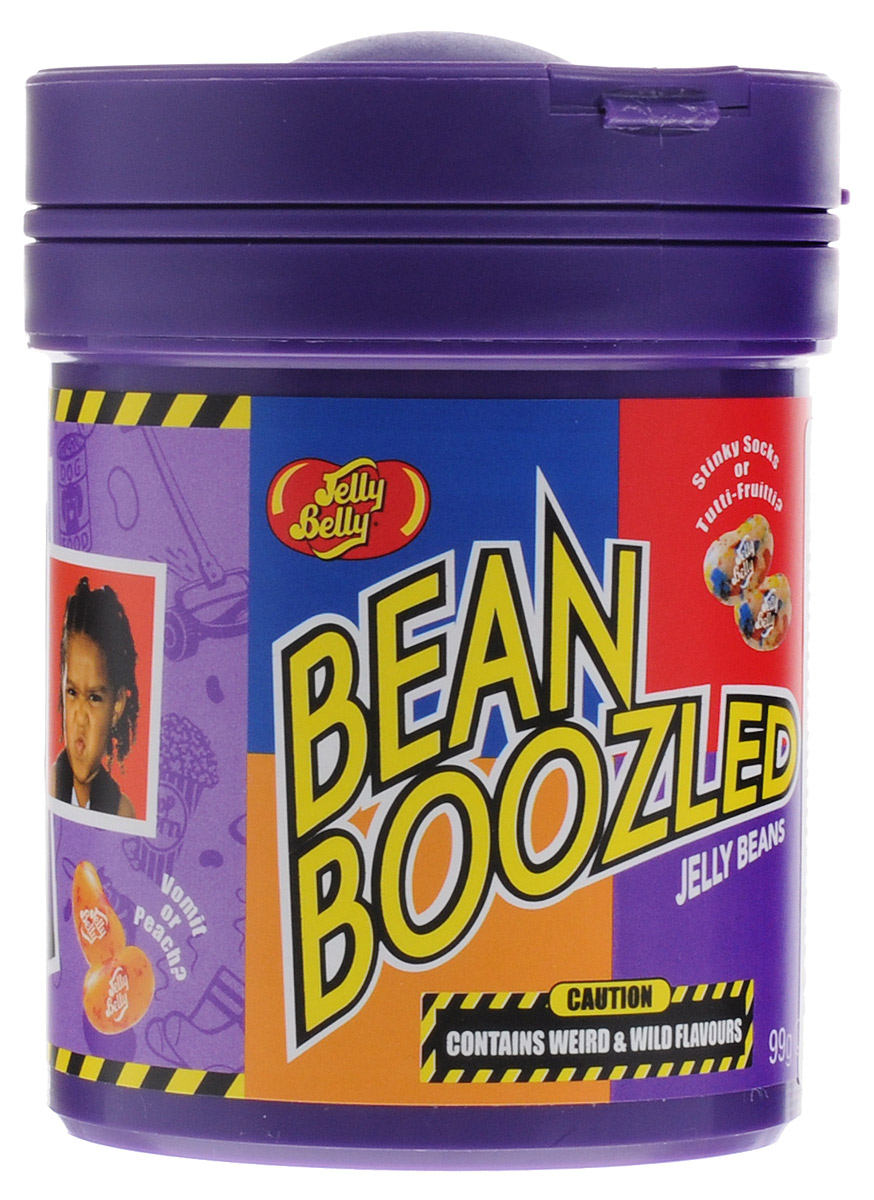 Jelly Belly Bean Boozled драже жевательное ассорти, 99 г071567999472 Jelly Belly Bean Boozled драже жевательное ассорти, 99 г071567999472Новый формат удивительных конфет Bean Boozled от знаменитого бренда Jelly Belly – конфеты с диспенсером. Доставать такие конфетки удобно! Теперь Bean Boozled Challenge станет еще веселей. Конфеток так много, хватит на большую компанию.Баночка содержит 8 ужасающе мерзких вкусов и 8 очень вкусных. Пары конфет внешне ничем не отличается ни по цвету на по запаху, не узнаешь, пока не попробуешь! Рискнешь?