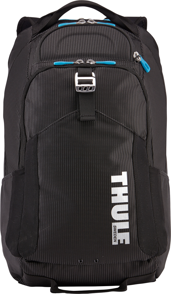 Рюкзак Thule Crossover Backpack, цвет: черный, 32 л3201991 Рюкзак Thule Crossover Backpack, цвет: черный, 32 л3201991В этот прочный рюкзак можно сложить вещи как для ежедневных поездок, так и для отдыха на выходных: в нем есть специальное отделение с дополнительной защитой для электронных устройств, вместительные отделения и отделения-органайзеры. Закрывающееся на молнию отделение с мягкой подкладкой для MacBook Pro 15 или ноутбука, iPad и накладной карман для вещей В ударопрочном отделении SafeZone для солнечных очков и хрупких вещей есть специальный карман для телефона. Отделение SafeZone можно закрыть на замок, а если нужно освободить дополнительное пространство, можно полностью убрать его. Карман Shove-it Pocket с регулируемыми ремешками обеспечивает дополнительное пространство для куртки или газеты. Перфорированные наплечные ремни из EVA с сетчатым покрытием и мягкая задняя подушка со специальными порами, пропускающими воздух, создают ощущение комфорта и позволяют вашей спине «дышать». Водостойкий материал и надежные застежки-молнии делают эту сумку легкой, но прочной. В отделе-органайзере можно хранить зарядные устройства и другие аксессуары, которые всегда должны быть под рукой, но не должны валяться где попало. Несколько удобных ручек для переноски. Боковые сетчатые карманы с двух сторон предназначены для хранения бутылок и аксессуаров.