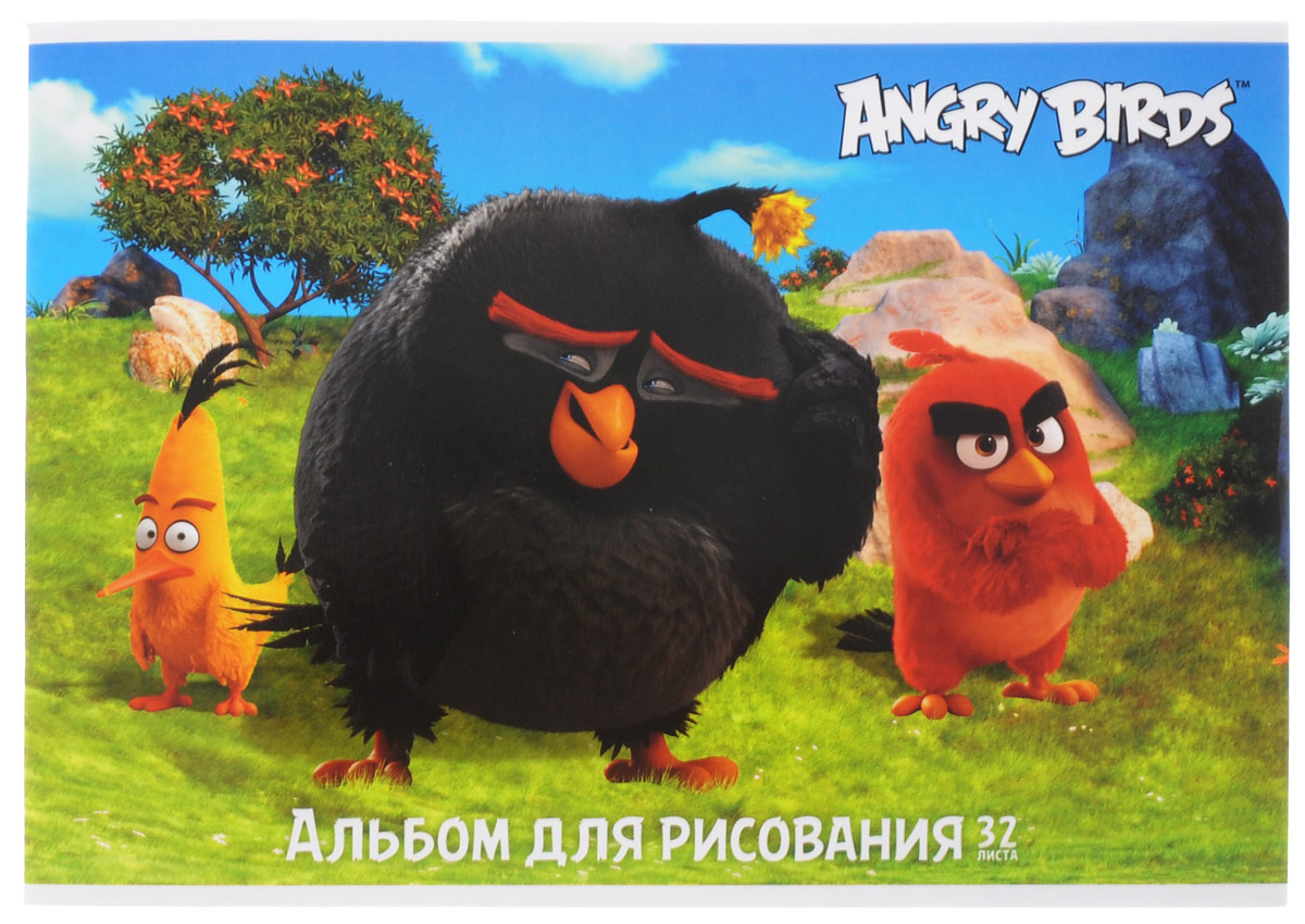Hatber Альбом для рисования Angry Birds 32 листа 1531432А4В_15314 Hatber Альбом для рисования Angry Birds 32 листа 1531432А4В_15314Альбом для рисования Hatber Angry Birds непременно порадует маленького художника и вдохновит его на творчество.Альбом изготовлен из белоснежной бумаги с яркой обложкой из плотного картона, оформленной изображением героев популярной игры Angry Birds. Внутренний блок альбома состоит из 32 листов бумаги. Способ крепления - металлические скрепки. Высокое качество бумаги позволяет рисовать в альбоме карандашами, фломастерами, акварельными и гуашевыми красками.