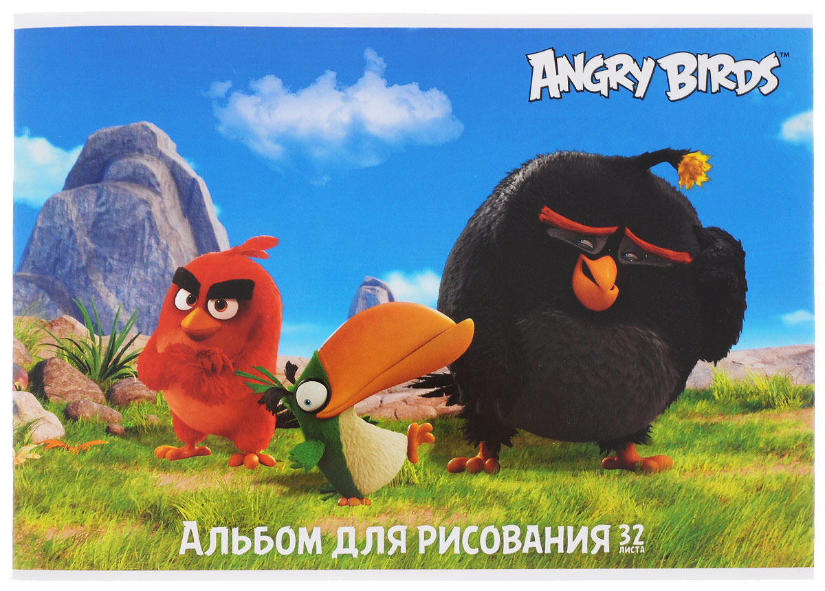Hatber Альбом для рисования Angry Birds 32 листа 1531332А4В_15313 Hatber Альбом для рисования Angry Birds 32 листа 1531332А4В_15313Альбом для рисования Hatber Angry Birds непременно порадует маленького художника и вдохновит его на творчество.Альбом изготовлен из белоснежной бумаги с яркой обложкой из плотного картона, оформленной изображением героев популярной игры Angry Birds. Внутренний блок альбома состоит из 32 листов бумаги. Способ крепления - металлические скрепки. Высокое качество бумаги позволяет рисовать в альбоме карандашами, фломастерами, акварельными и гуашевыми красками.