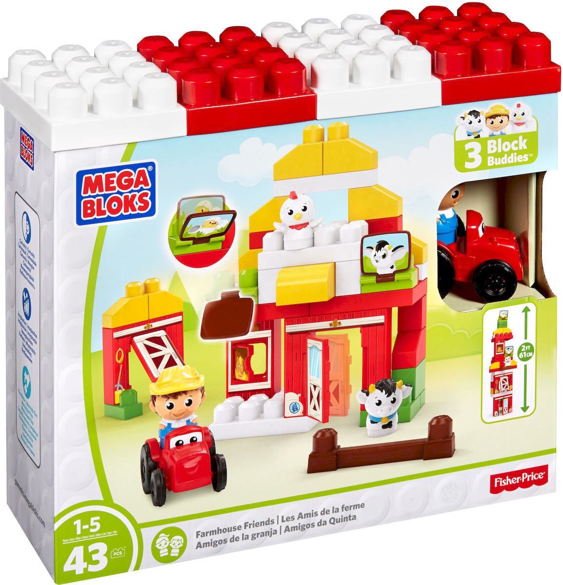 Mega Bloks First Builders Конструктор Друзья на ферме guide craft магнитный конструктор better builders career people