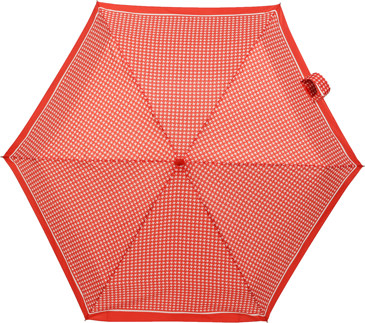 Зонт женский Fulton, механический, 5 сложений, цвет: красный, кремовый. L501-2237