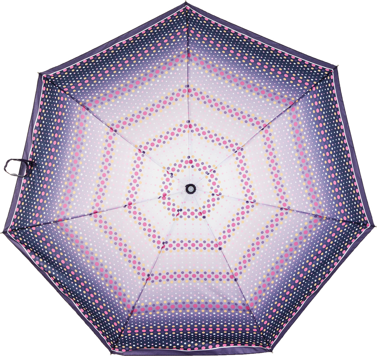 Зонт женский Henry Backer, 3 сложения, цвет: фиолетовый. U26203 Peas
