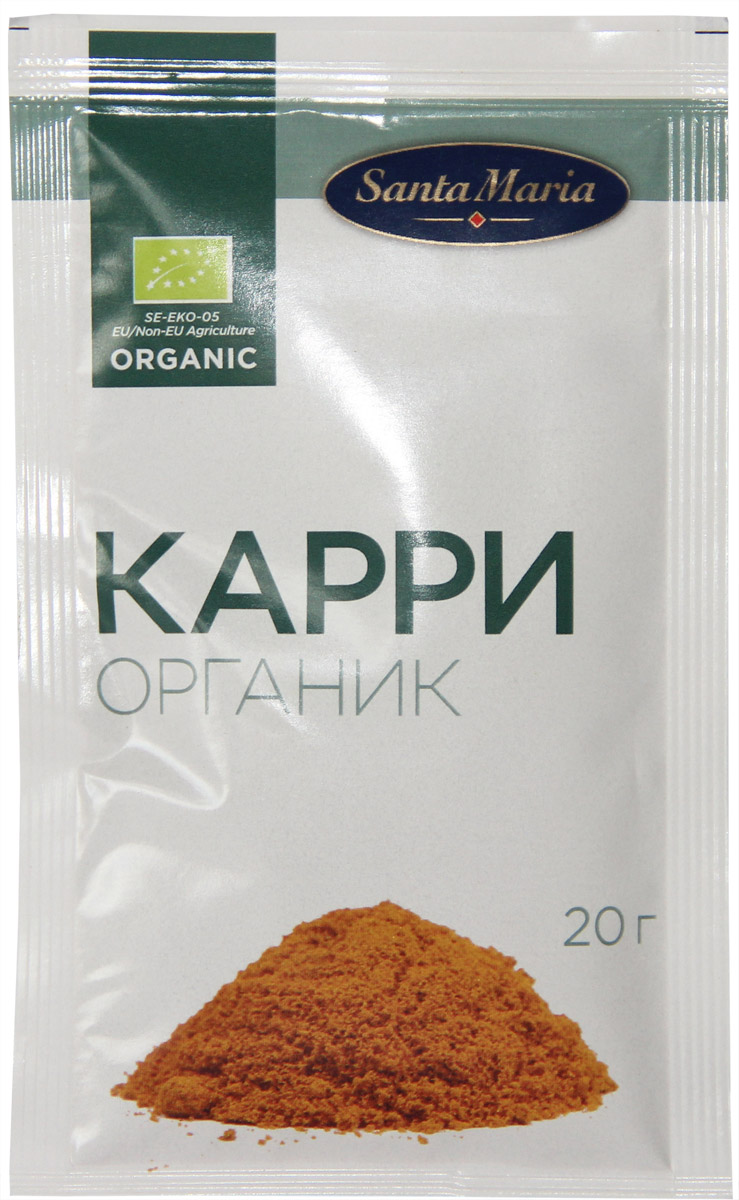 Santa Maria Карри Органик, 20 г21325 Santa Maria Карри Органик, 20 г21325Пряности Santa Maria Organic выращены в естественных условиях без использования химических удобрений и пестицидов.Карри прекрасно подходит для курицы, риса, горячих и холодных соусов. Вкус карри раскроется, если пряность соединить с размягченным сливочным маслом. Охлажденные кусочки масла можно добавлять в процессе приготовления горячих блюд.