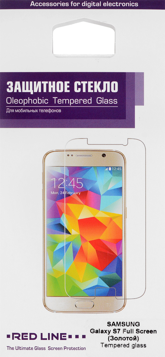 Red Line защитное стекло для Samsung Galaxy S7, Gold