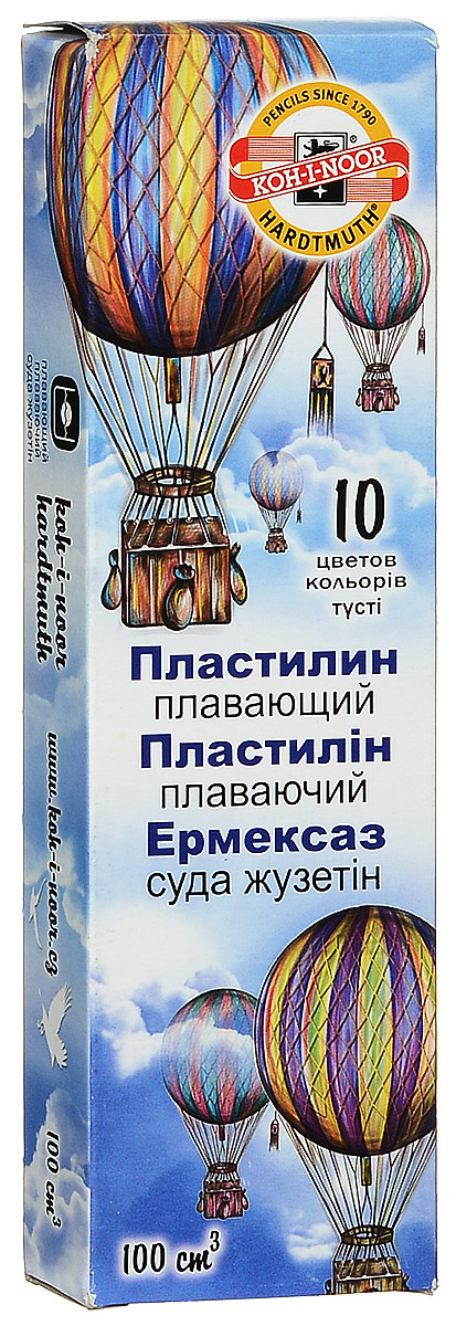 Koh-i-Noor Легкий пластилин Archimedes 10 цветов131717 Koh-i-Noor Легкий пластилин Archimedes 10 цветов131717Пластилин Archimedes, предназначенный для лепки и моделирования, поможет малышу развить творческие способности, воображение и мелкую моторику рук. Обладает отличными пластичными свойствами, легко размягчается, не липнет к рукам, без запаха, имеет яркие и сочные цвета, которые легко смешиваются друг с другом. Пластилин настолько легкий, что поделки из него не тонут в воде!Лепка из пластилина - необычайно занимательный процесс не только для детей, но и для взрослых. Характеристики: Размер брусочка пластилина: 4,5 см х 1,5 см х 1,5 см. Размер упаковки: 20 см x 6 см x 2,5 см. 10 брусочков пластилина.