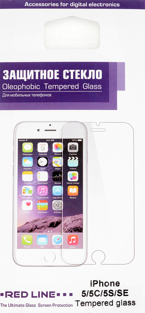 Red Line защитное стекло для iPhone 5/5c/5s/SEУТ000004780 Red Line защитное стекло для iPhone 5/5c/5s/SEУТ000004780Защитное стекло Red Line для iPhone 5/5c/5s/SE предназначено для защиты поверхности экрана от царапин, потертостей, отпечатков пальцев и прочих следов механического воздействия. Оно имеет окаймляющую загнутую мембрану, а также олеофобное покрытие. Изделие изготовлено из закаленного стекла высшей категории, с высокой чувствительностью и сцеплением с экраном.