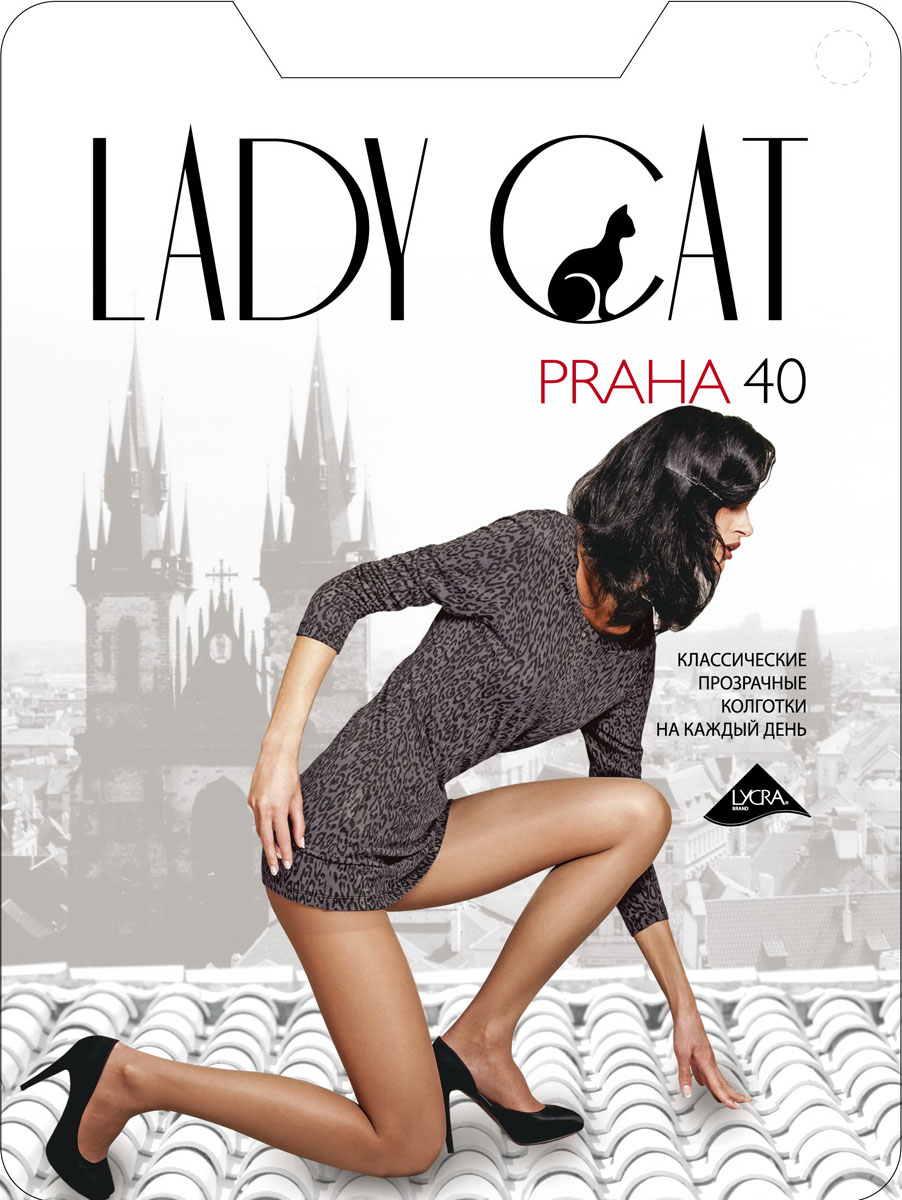 Колготки Lady Cat Praha 40, цвет: телесный. Размер 6