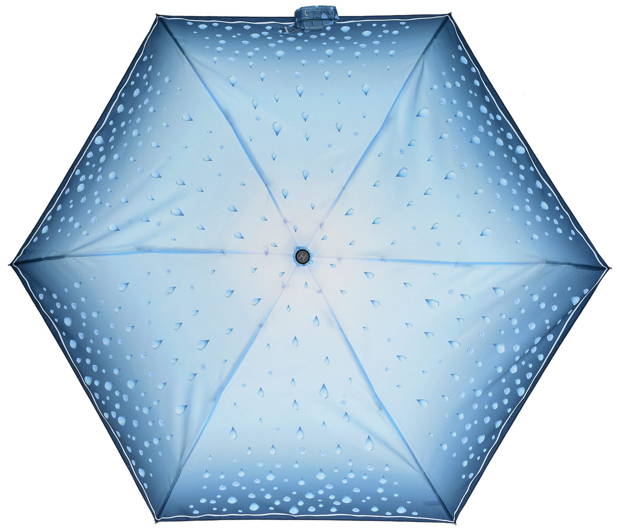 Зонт женский Henry Backer, 5 сложений, цвет: голубой. U34202 Rain drops