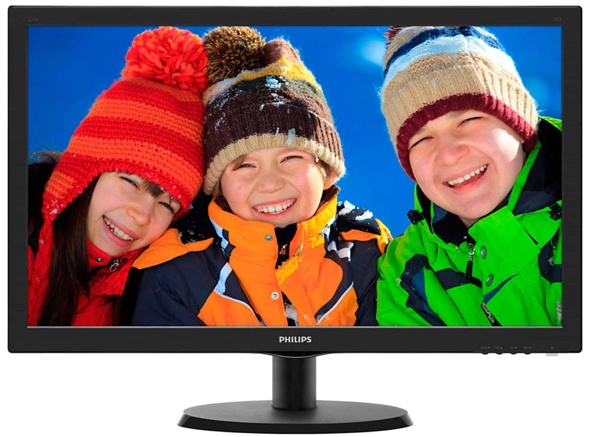 Philips 223V5LHSB (00/01), Black монитор223V5LHSB (00/01) Philips 223V5LHSB (00/01), Black монитор223V5LHSB (00/01)Оцените яркое реалистичное LED-изображение на дисплее Philips 223V5LHSB с HDMI и функцией SmartControl Lite.SmartContrast: для насыщенных оттенков черного:SmartContrast — технология Philips, которая анализирует отображаемый контент и автоматически настраивает цвета и интенсивность подсветки для динамичного улучшения контраста. Тем самым обеспечивается оптимальный уровень контрастности и наилучшее качество цифрового изображения, а также большая насыщенность темных оттенков, что особенно важно во время игр. При выборе экономичного режима уровень контрастности регулируется, а подсветка настраивается для оптимальной работы со стандартными офисными приложениями и экономии электроэнергии.Дисплей 16:9 Full HD для комфортного просмотра:ЖК-дисплей Full HD имеет разрешение 1920x1080р — самое высокое из всех разрешений HD-источников, обеспечивающее изображение наилучшего качества. Это настоящий дисплей будущего, который может принимать сигналы с разрешением 1080р со всех источников, включая самые современные, такие как Blu-ray и современные игровые приставки HD. Значительно улучшенная обработка сигнала позволяет поддерживать его более высокое качество и разрешение. Все это создает великолепное изображение с прогрессивной разверткой без мерцания и потрясающими цветами и яркостью.HDMI-ready для развлечений в формате Full HD:Устройство HDMI Ready обладает всем необходимым аппаратным обеспечением для работы через мультимедийный интерфейс высокой четкости (HDMI). С помощью одного HDMI-кабеля цифровой видео- и аудиоконтент высокого качества передается с ПК или с любого количества аудио- и видеоисточников (включая телеприставки, проигрыватели DVD, ресиверы А/В и видеокамеры).Светодиодная LED-технология для ярких цветов:Белые светодиоды — это устройства, достигающие предельной яркости за меньшее время. Светодиоды не содержат ртути, что обеспечивает экологичный производственный процесс и утилизацию. Светодиоды позволяют лучше регулировать яркость подсветки ЖК-дисплея, обеспечивая превосходный коэффициент контрастности. Кроме того, их отличает великолепная цветопередача, благодаря одинаковой яркости по всему экрану.Простая настройка характеристик дисплея с помощью SmartControl Lite:SmartControl Lite — программное обеспечение нового поколения для управления монитором. Графический интерфейс позволяет пользователю выполнять тонкую настройку различных параметров монитора, таких как Цвет, Яркость, Калибровка экрана, Multi-media, Управление идентификатором и т. д. с помощью мыши.Экологически безопасный дисплей без содержания ртути:Мониторы Philips со светодиодной подсветкой не содержат ртути — одного из самых токсичных материалов, оказывающего негативное воздействие на людей и животных. Этот факт снижает негативное воздействие монитора на окружающую среду от момента его производства до утилизации.