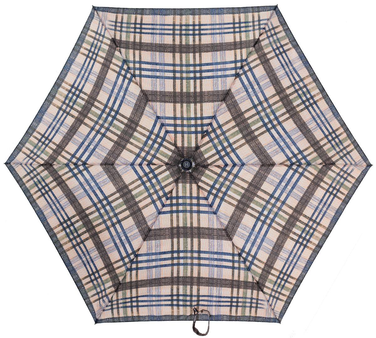 Зонт женский Henry Backer, 3 сложения, цвет: бежевый. U32201 Grey check
