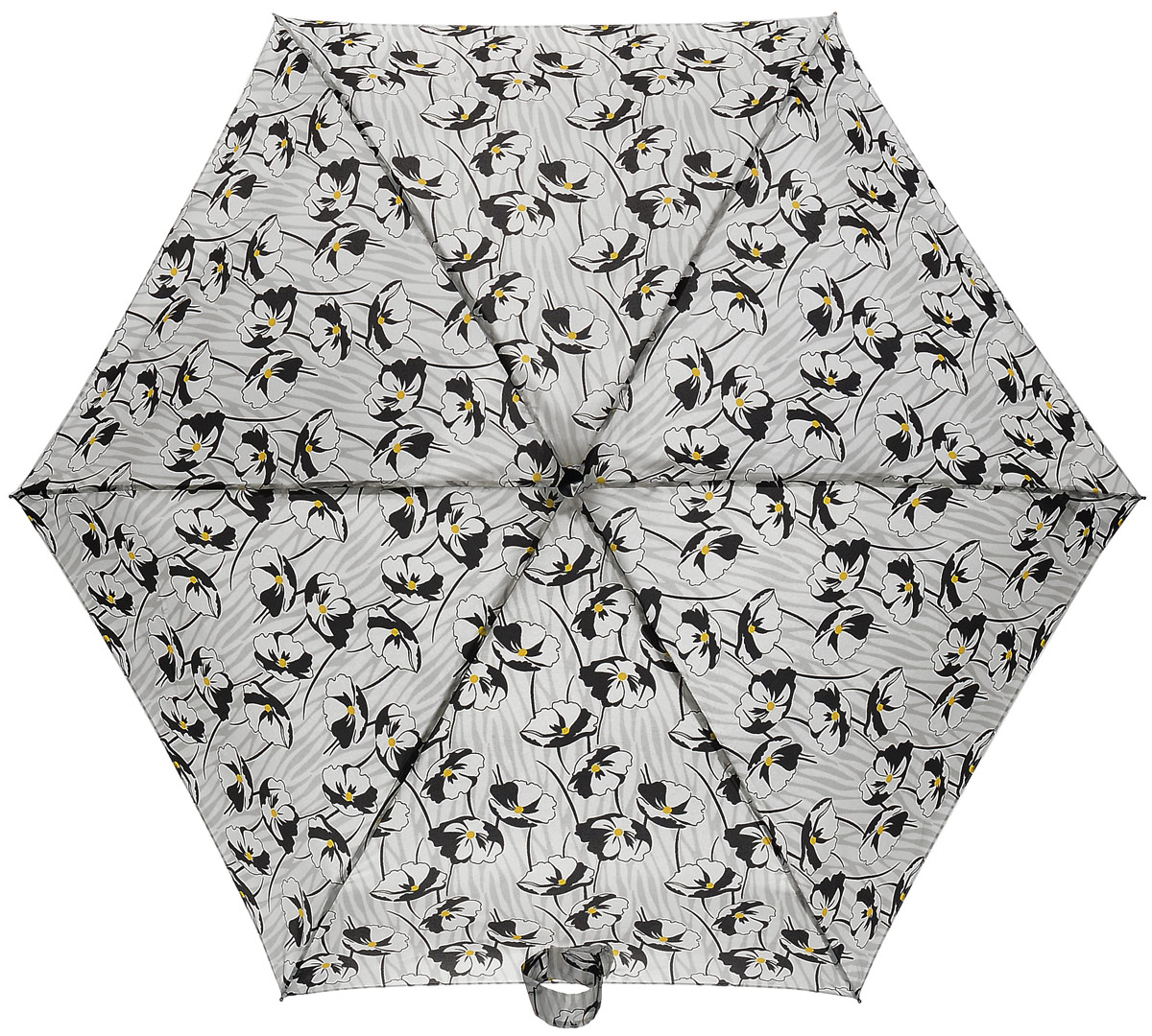 Зонт женский Fulton, механический, 5 сложений, цвет: серый, черный. L501-2615