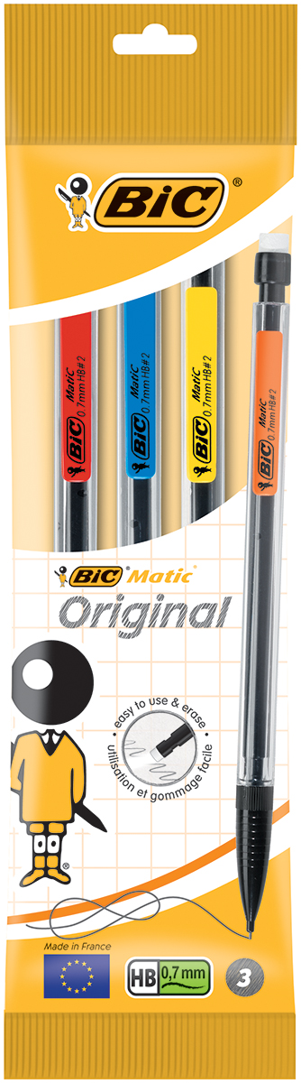 Bic Набор чернографитных механических карандашей Matic 3 шт
