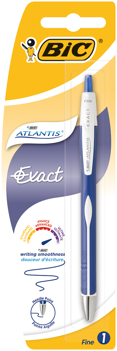 Bic Ручка шариковая Atlantis Exact цвет корпуса синий белый