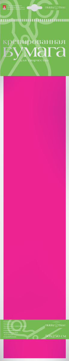 Альт Бумага креповая Флюоресцентная цвет розовый
