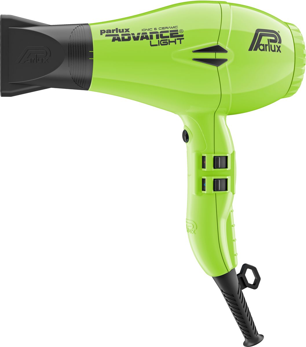 Parlux Advance Light, Green фен0901-Adv green Parlux Advance Light, Green фен0901-Adv greenЛегкий, тихий, компактный профессиональный фен для волос Parlux Advance Light - новинка от Parlux 2016 года. Новый двигатель K-Advance, технология Ionic&Ceramic, повышенная мощность и воздушный поток, профессиональный переключатель Soft Switch, технологий Eco Friendly - это лишь малость из того, ожидает Вас под изящным компактным корпусом новинки.Новый двигатель K-Advance - фирменная разработка, благодаря которой фен имеет более мощный воздушный поток и повышенную долговечность. В сочетании с новым дизайном корпуса, модель Advance Light имеет пониженный уровень шума, а так же отличную балансировку - работать с феном одно удовольствие.Технология Ionic & Ceramic позволяет делать ваши волосы блестящими, мягкими и здоровыми. Комбинация керамики и отрицательно заряженных ионов позволяет направлять тепло прямо в структуру волос, не пересушивая их. Ионизация способствует быстрому закрытию чешуек волос и сохранению влаги. Таким образом волосы не теряют свою силу, сохраняют влагу и менее травмируются во время сушки.Благодаря многочисленным испытаниям профессионалами, команда Parlux внедрила в новинку новые мягкие переключатели - Soft Switch, которые позволят более комфортно использовать фен в работе.