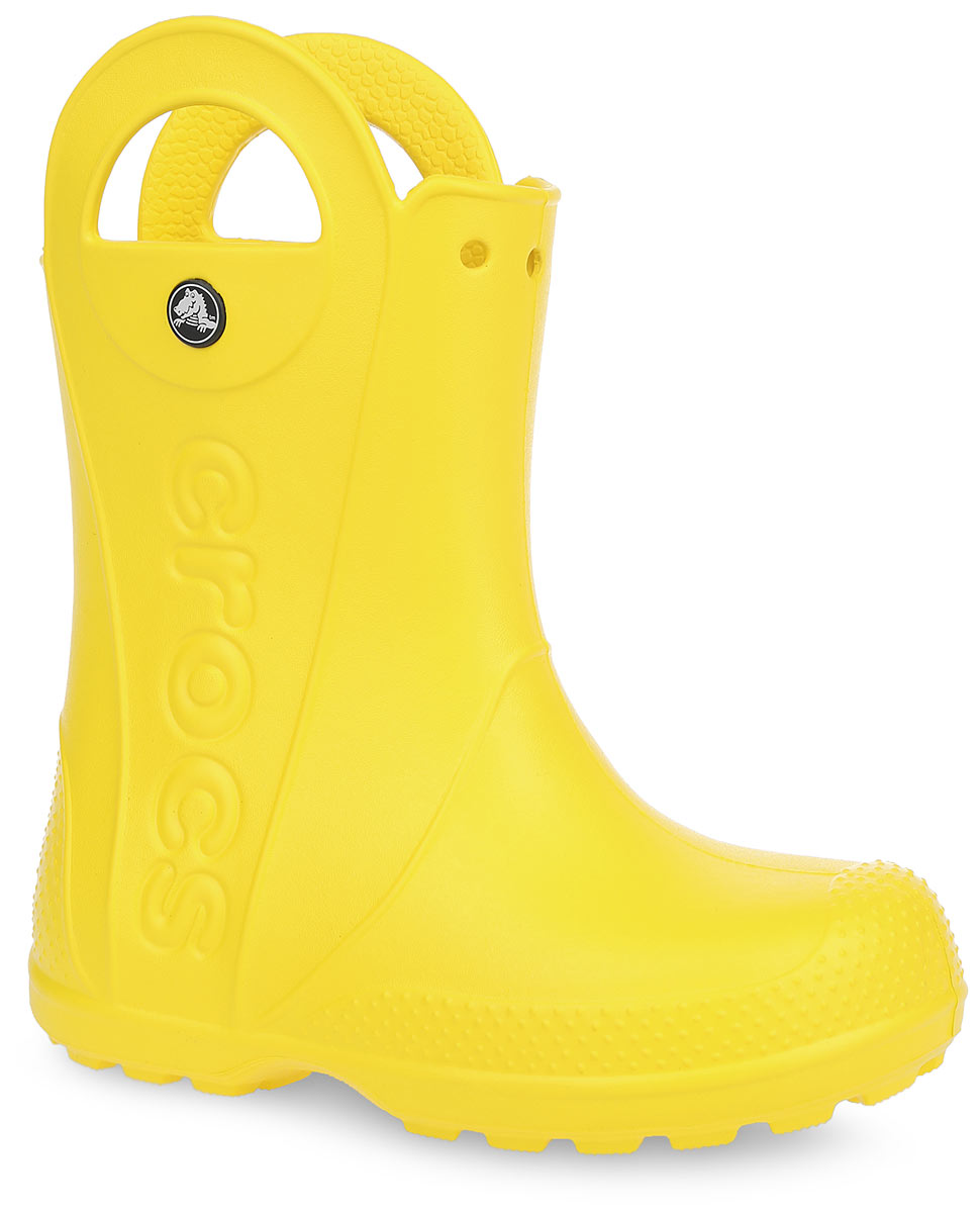 Сапоги резиновые детские Crocs Handle It Rain Boot, цвет: желтый. 12803-730. Размер C12 (29)