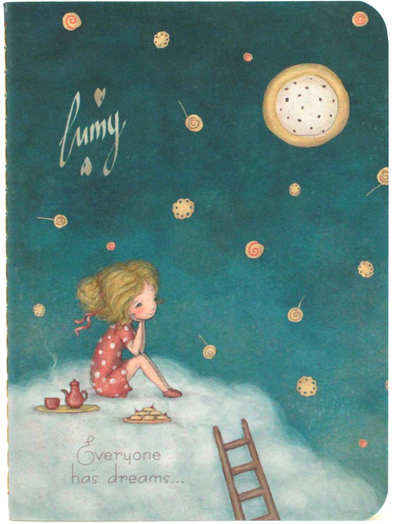 Lumy Блокнот Everyone Has DreamsEHD-NB01 Lumy Блокнот Everyone Has DreamsEHD-NB01Компактный блокнот Lumy Everyone Has Dreams без труда поместится даже в карман и всегда будет под рукой. Нелинованный блокнот подойдет не только для записей и пометок, но и для создания набросков и даже небольших рисунков, а желтоватые странички придадут рисункам благородный винтажный вид. Блокнот имеет гибкую обложку, которая украшена изображением девочки на облаке.Практичный блокнот в обложке с милым рисунком поднимет настроение и понравится всем любителям оригинальных вещей.