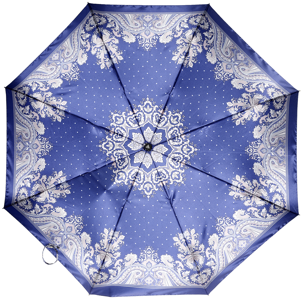 Зонт женский Fabretti, полный автомат, 3 сложения, цвет: синий, серый. S-16101-4