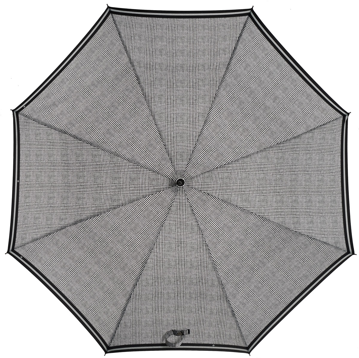 Зонт-трость женский Fulton, автомат, цвет: черный, белый. L065-2244