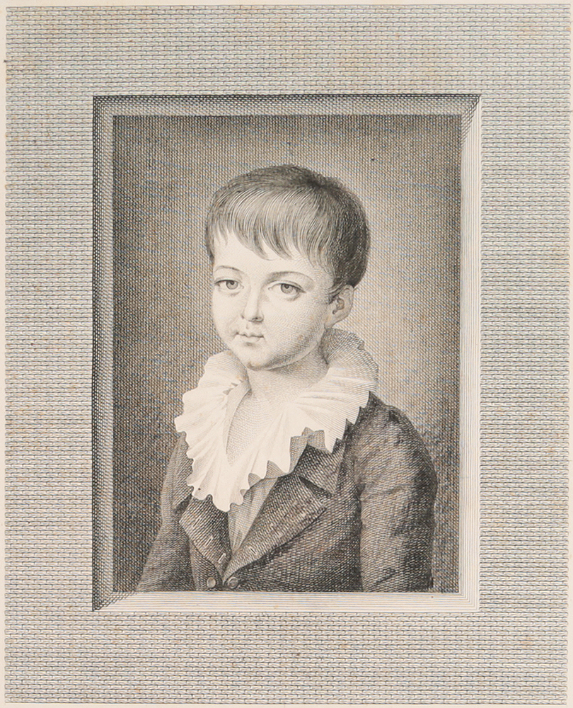 Портрет графа Оболенского в детстве. Офорт. Российская Империя, 1812 год