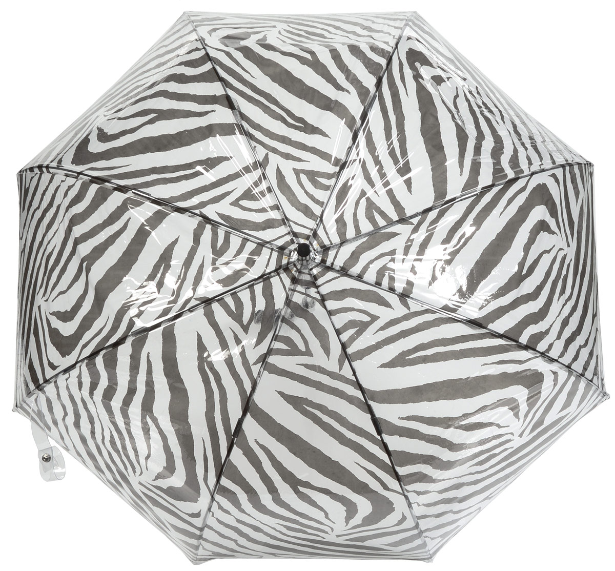 Зонт-трость женский Fulton, механический, цвет: черный, белый. L042-2519