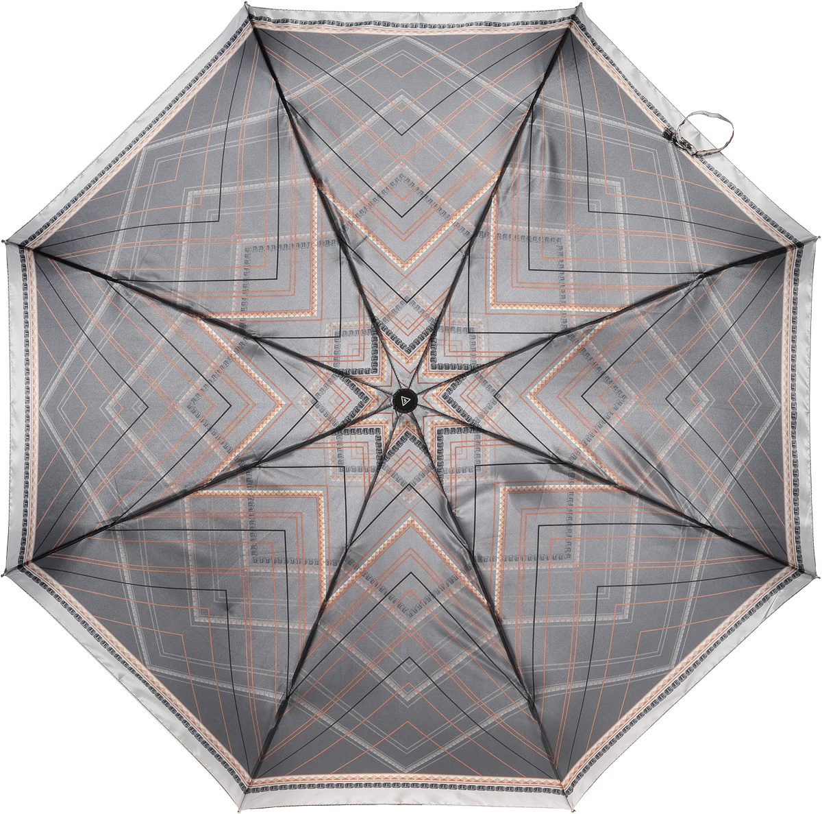 Зонт женский Fabretti, автомат, 3 сложения, цвет: серый. L-16106-14
