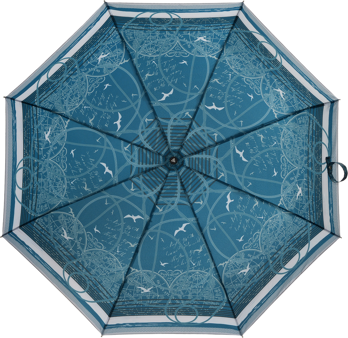 Зонт женский Fabretti, автомат, 3 сложения, цвет: бирюзовый. L-16102-3