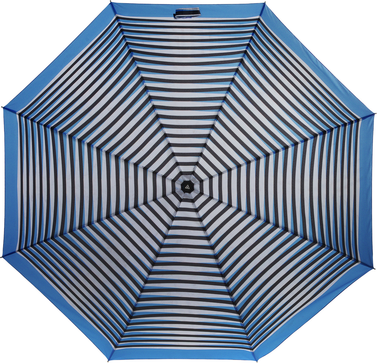 Зонт женский Fabretti, автомат, 3 сложения, цвет: синий, черный, белый. L-16102-6