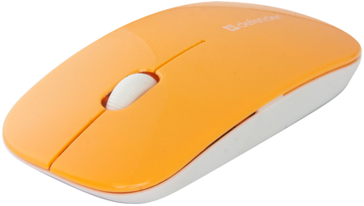 Defender NetSprinter MM-545, Orange White беспроводная оптическая мышь52546 Defender NetSprinter MM-545, Orange White беспроводная оптическая мышь52546Стильная и удобная беспроводная мышь Defender NetSprinter MM-545 непременно подойдет любому пользователю ПК. Радиус действия беспроводной связи составляет 10 метров, что обеспечивает большую свободу действий. Устройство может работать практически на любой поверхности. Оптический сенсор обеспечивает максимально точное позиционирование курсора. Благодаря симметричной форме эта мышка подходит как правшам, так и левшам. Миниатюрный наноприемник можно хранить в корпусе мыши.