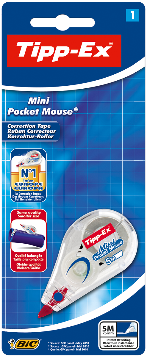 Bic Корректирующая лента Tipp-Ex Mini Pocket Mouse 5 м х 5 мм