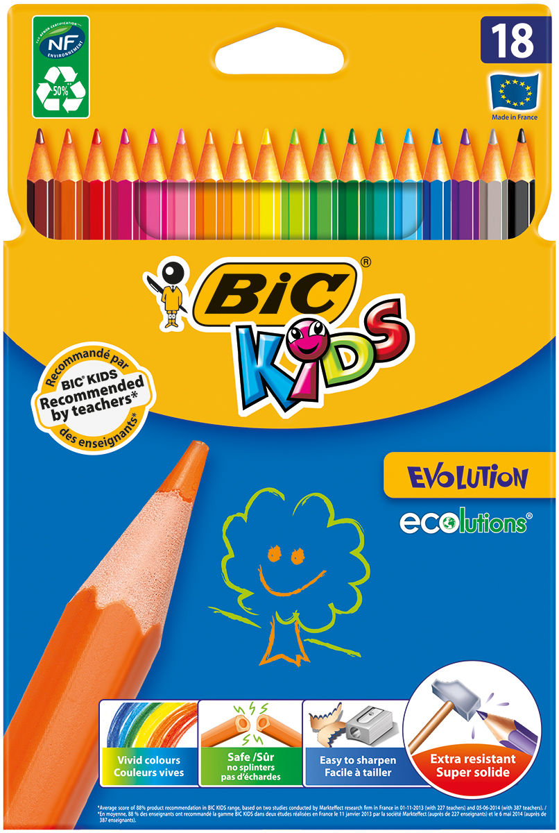 Bic Набор цветных карандашей Evolution 18 цветов