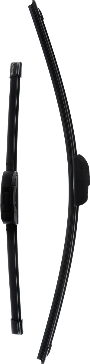 Щетка стеклоочистителя Bosch AR604S, бескаркасная, со спойлером, длина 60/45 см, 2 шт3397118908 Щетка стеклоочистителя Bosch AR604S, бескаркасная, со спойлером, длина 60/45 см, 2 шт3397118908Комплект бескаркасных универсальных щеток Bosch AR604S выполнен по современной технологии из высококачественных материалов. Щетки предназначены для установки на стекло автомобиля. Отличаются высоким качеством исполнения и оптимально подходят для замены оригинальных щеток, установленных на конвейере. Обеспечивают качественную очистку стекла в любую погоду. Простой и быстрый монтаж.Комплектация: 2 шт. AEROTWIN - серия бескаркасных щеток компании Bosch. Щетки имеют встроенный аэродинамический спойлер, что делает их эффективными на высоких скоростях, и изготавливаются из многокомпонентной резины с применением натурального каучука.