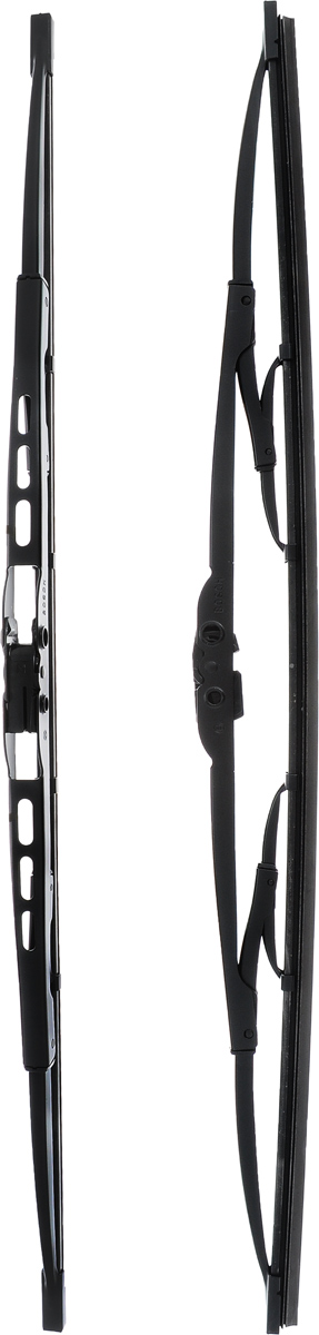 Щетка стеклоочистителя Bosch 500, каркасная, длина 50 см, 2 шт3397118560 Щетка стеклоочистителя Bosch 500, каркасная, длина 50 см, 2 шт3397118560Щетка Bosch 500, выполненная по современной технологии извысококачественныхматериалов, оптимально подходит для заменыоригинальных щеток, установленных на конвейере. Обеспечивает идеальнуюочистку стекла в любую погоду. TWIN - серия классических каркасных щеток от компании Bosch. Эти щетки имеютполностью металличеcкий каркас с двойной защитой от коррозии и сверхточныйпрофиль резинового элемента с двумя чистящими кромками. Комплектация: 2 шт.