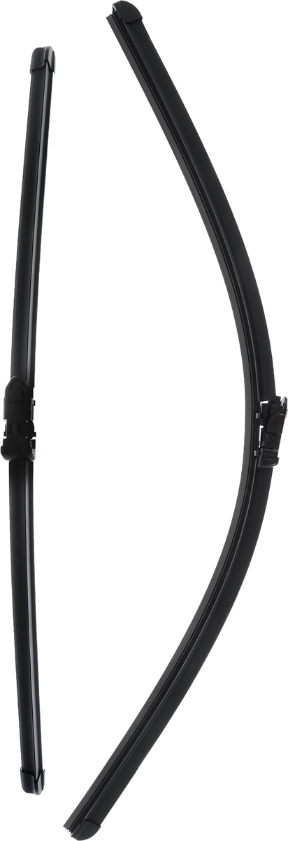 Щетка стеклоочистителя Bosch A581S, бескаркасная, со спойлером, длина 68/57,5 см, 2 шт3397007581 Щетка стеклоочистителя Bosch A581S, бескаркасная, со спойлером, длина 68/57,5 см, 2 шт3397007581Комплект Bosch A581S состоит из двух бескаркасных щеток разного размера. Щетки выполнены по современной технологии из высококачественных материалов и предназначены для установки на переднее стекло автомобиля. Отличаются высоким качеством исполнения и оптимально подходят для замены оригинальных щеток, установленных на конвейере. Обеспечивают качественную очистку стекла в любую погоду. Быстрый монтаж, благодаря предварительно установленному оригинальному адаптеру. Комплектация: 2 шт. AEROTWIN - серия бескаркасных щеток компании Bosch. Щетки имеют встроенный аэродинамический спойлер, что делает их эффективными на высоких скоростях, и изготавливаются из многокомпонентной резины с применением натурального каучука.
