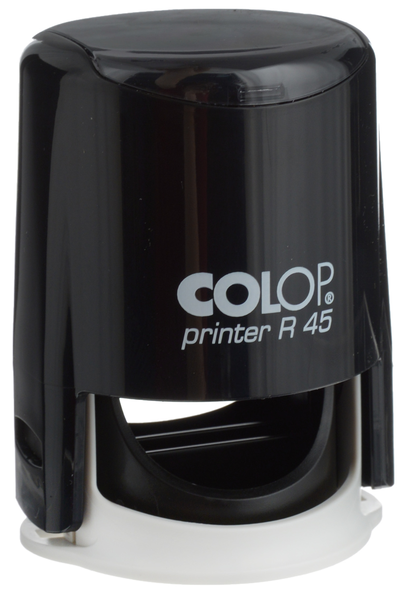 Colop Оснастка для круглой печати Printer R 45R45 Colop Оснастка для круглой печати Printer R 45R45Оснастка для круглой печати Colop Printer R 45 в прочном пластиковом корпусе предназначена для круглой печати диаметром 45 мм.Отличается мягкостью работы. Окрашивание происходит автоматически. Оснастка может храниться в компактном сложенном виде. В комплект входят сменная штемпельная подушка и защитная нижняя крышка.