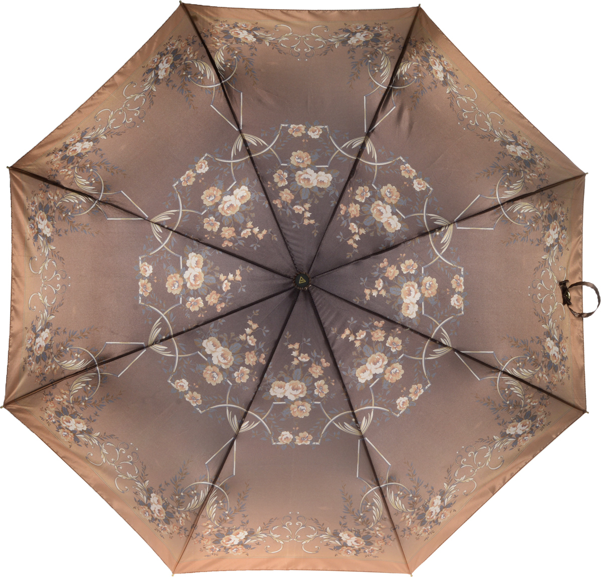 Зонт женский Fabretti, полный автомат, 3 сложения, цвет: коричневый. S-16102-6