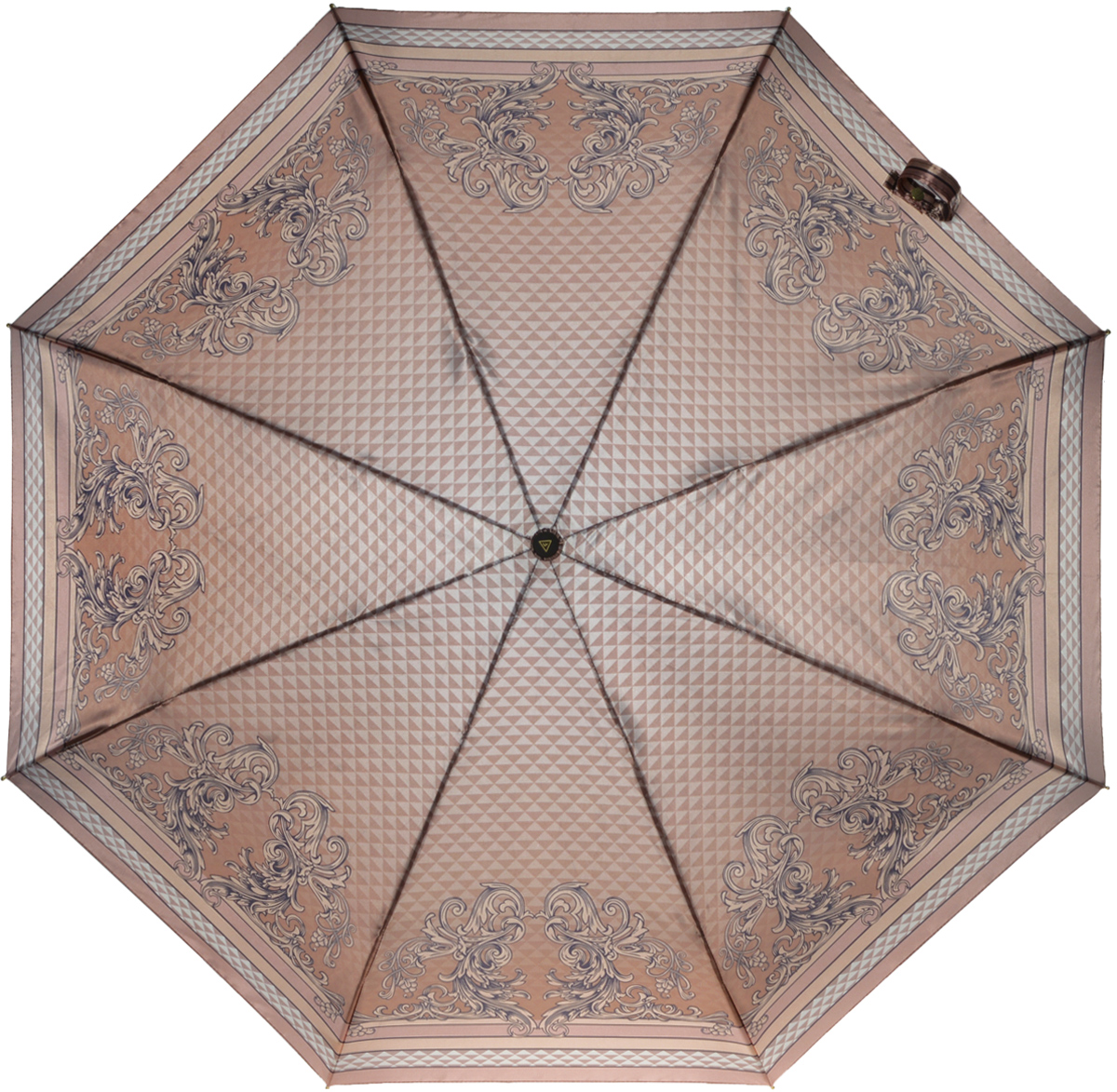 Зонт женский Fabretti, автомат, 3 сложения, цвет: светло-коричневый. L-16107-5