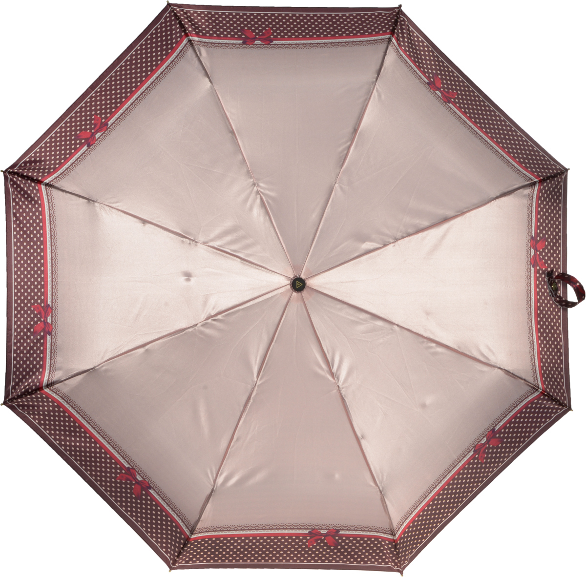 Зонт женский Fabretti, полный автомат, 3 сложения, цвет: бледно-розовый, коричневый. S-16102-9