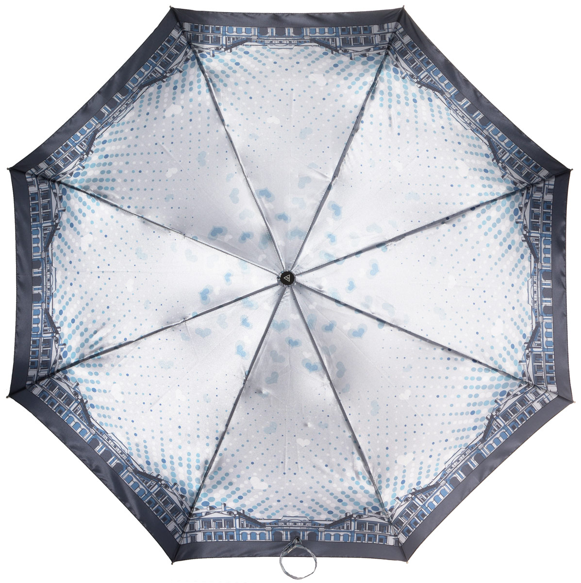 Зонт женский Fabretti, автомат, 3 сложения, цвет: светло-серый. L-16104-1