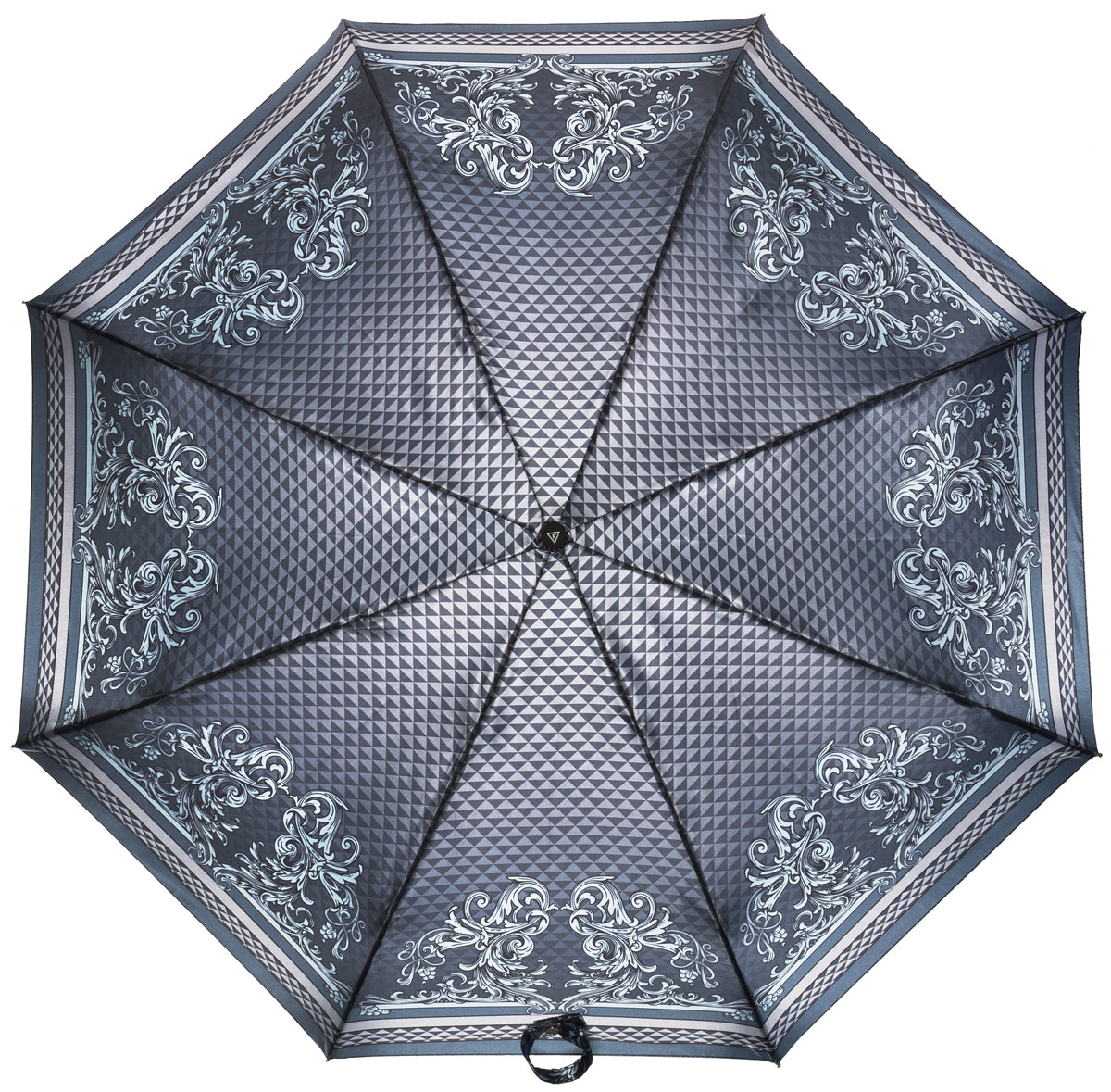 Зонт женский Fabretti, полный автомат, 3 сложения, цвет: серый. S-16101-3