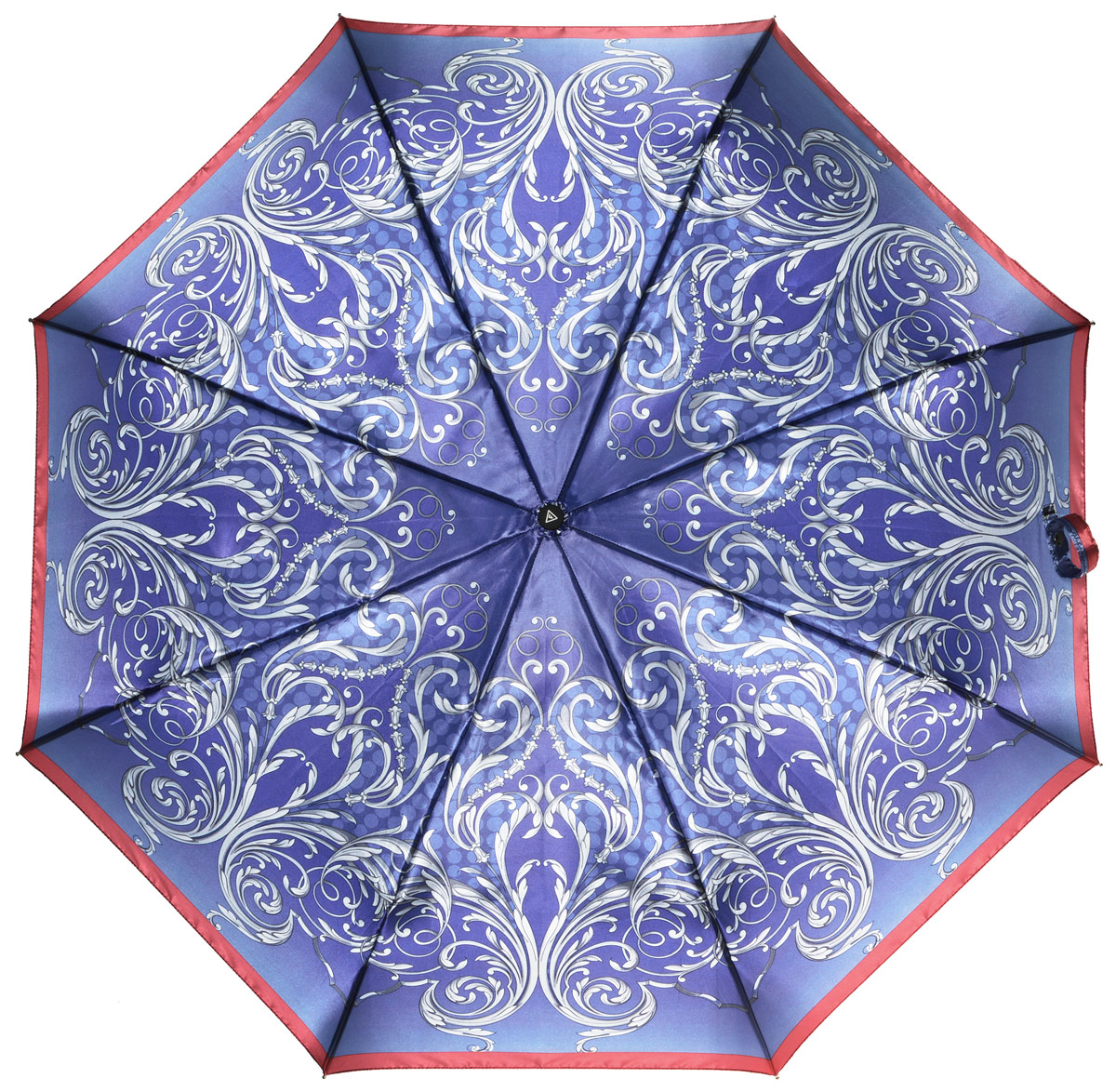 Зонт женский Fabretti, полный автомат, 3 сложения, цвет: синий, серый, красный. S-16101-7