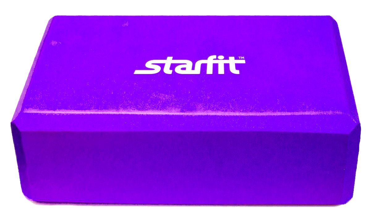 Блок для йоги Starfit FA-101, цвет: фиолетовый, 22,5 х 15 х 7,8 смУТ-00008669 Блок для йоги Starfit FA-101, цвет: фиолетовый, 22,5 х 15 х 7,8 смУТ-00008669Блок FA-101 - это опорный блок для занятий йогой от популярного австралийского бренда Star Fit, который используется как новичками, так и продвинутыми пользователями. Изделие обеспечивает надежную опору и фиксацию в различных позах. При выполнении позиций стоя и в сидячих скручиваниях блоки применяются в том случае, если вы не можете дотянуться руками до пола. Важной особенностью является возможность переворачивания блока различными сторонами (на торец, на узкую или на широкую сторону) в зависимости от потребностей практики. Блок помогает укрепить и разработать группы мышц.Порадуйте себя качественным и полезным тренажером.Размер блока: 22,5 х 15 х 7,8 см.Вес: 119 г.