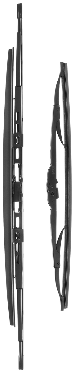Щетка стеклоочистителя Bosch 601S, каркасная, со спойлером, длина 40/60 см, 2 шт3397010297 Щетка стеклоочистителя Bosch 601S, каркасная, со спойлером, длина 40/60 см, 2 шт3397010297Комплект Bosch 601S состоит из двух щеток разной длины, выполненных посовременной технологии извысококачественныхматериалов. Они обеспечивает идеальнуюочистку стекла в любую погоду.TWIN Spoiler - серия классических каркасных щеток со спойлером от компанииBosch. Эти щетки имеют полностью металлический каркас с двойной защитой откоррозии и сверхточный профиль резинового элемента с двумя чистящимикромками. Спойлер выполнен в виде крыла, который закрывает каркас щетки отвоздушного потока.Комплектация: 2 шт.Длина щеток: 40 см; 60 см.